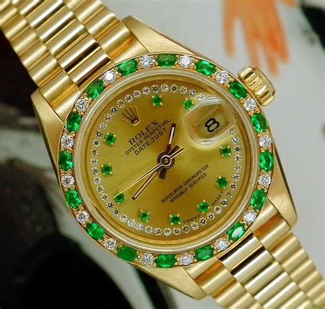 gold rolex emerald face|where to buy rolex gold.